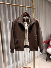 Wool-Blend Casual Jacket