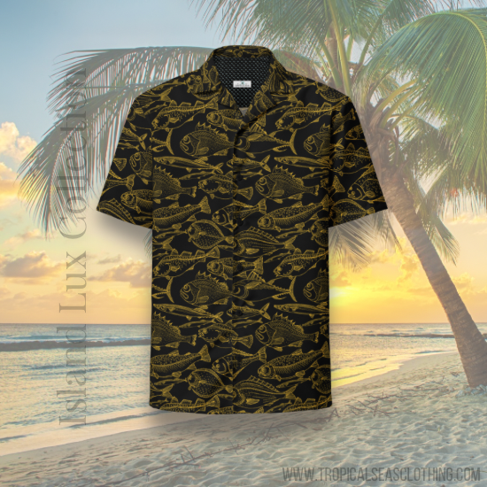 Sea of Gold Hawaiian Button-Up Shirt