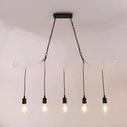 Retro Chandelier Music Restaurant Wrought Iron Lamp