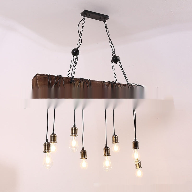 Retro Chandelier Music Restaurant Wrought Iron Lamp