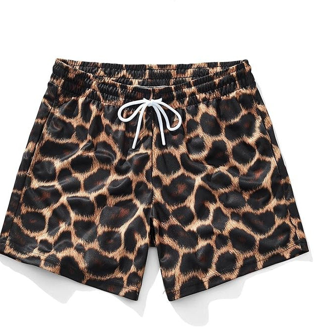 Men's Wide-Leg Printed Casual Shorts