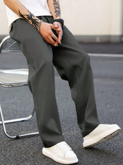 Men's Relaxed Straight-Leg Casual Pants