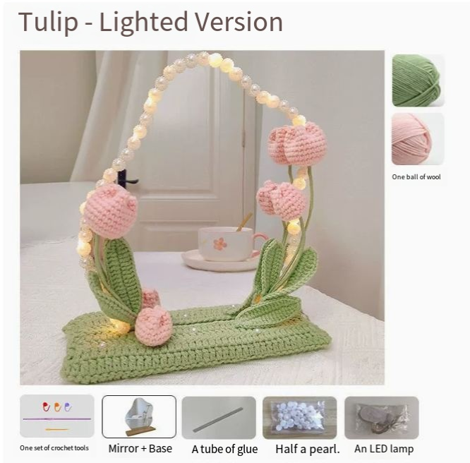 DIY Tulip & Daisy Crochet Bouquet Kit
