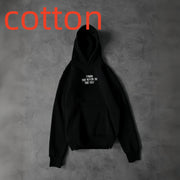 Men’s Cotton Letter-Print Hoodie with Patch Pocket