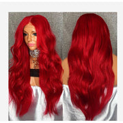 Just Style Red Long Curly Lace Front Wig