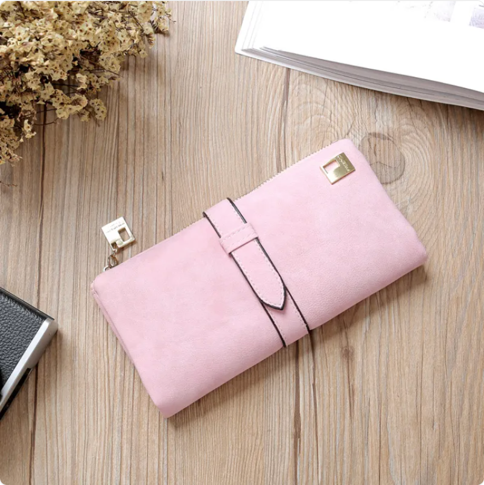 Women’s Long PU Leather Zip Wallet