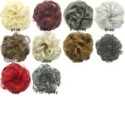 New Trendy Design Women Wavy Curly Messy Hair Bun Synthetic