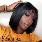 Just Style Natural Human Hair Bob Lace Front Wig
