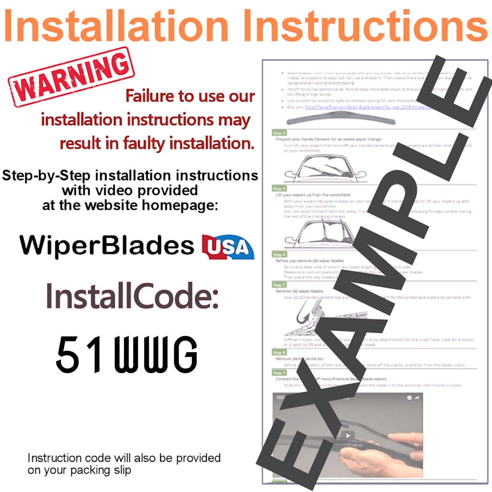 2003 Ford Windstar Wiper Blades w/1yr Wear Warranty (Set of 3) w/Rear Wipers