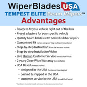 2015 Nissan Juke Wiper Blades w/2yr Wear Warranty (Set of 3) w/Rear Beam Wipers
