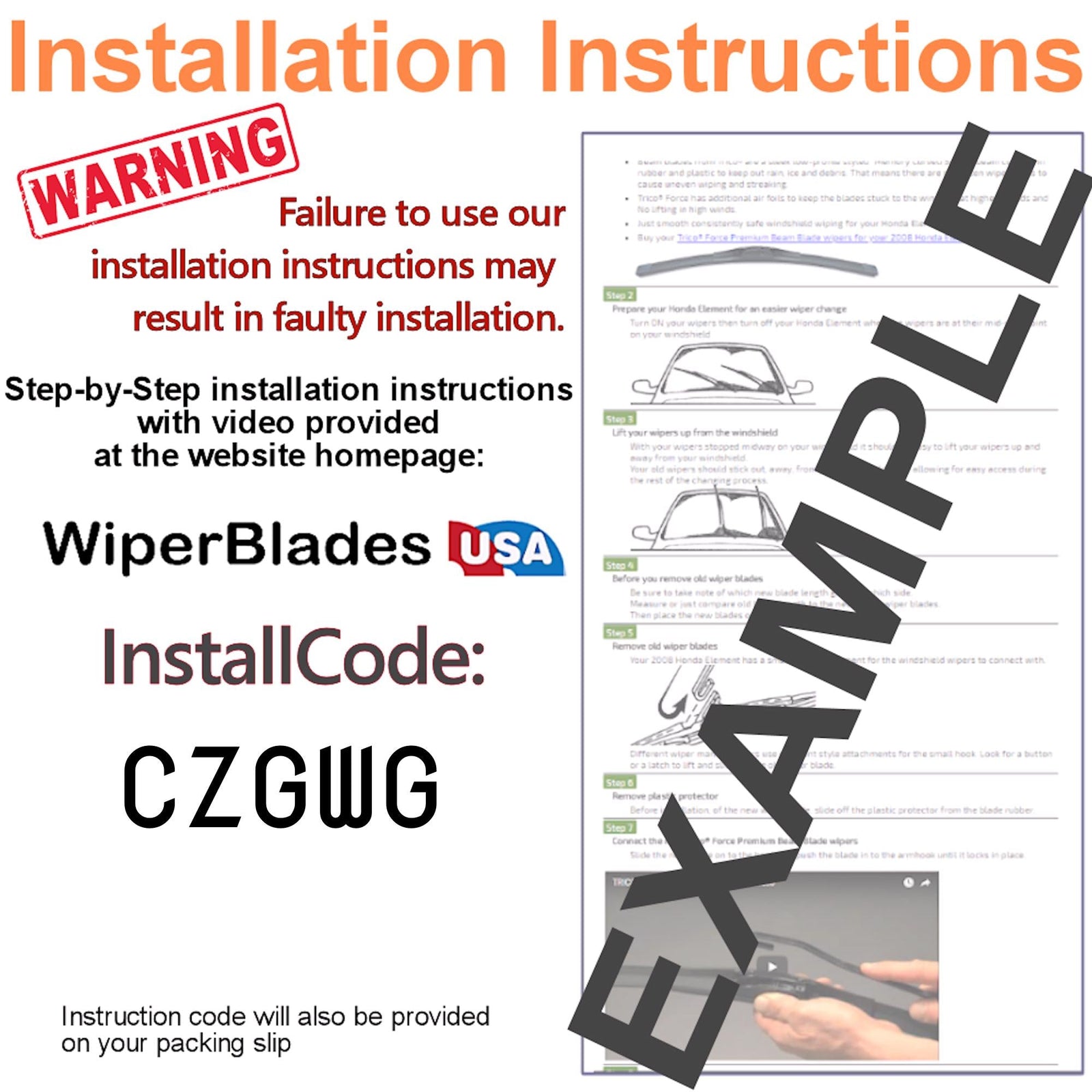 2016 Volkswagen Tiguan Wiper Blades w/1yr Wear Warranty (Set of 2) Wipers