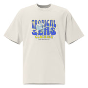 Oversized Wild Tropical Seas faded t-shirt