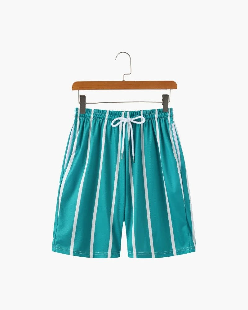Men's Wide-Leg Printed Casual Shorts