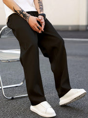 Men's Relaxed Straight-Leg Casual Pants