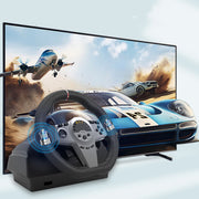 Multi-platform Compatible Steering Wheel Two Pedal Vibration Game Machine
