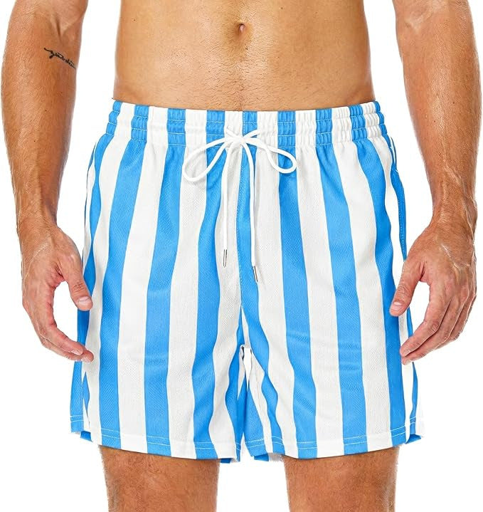 Men's Wide-Leg Printed Casual Shorts