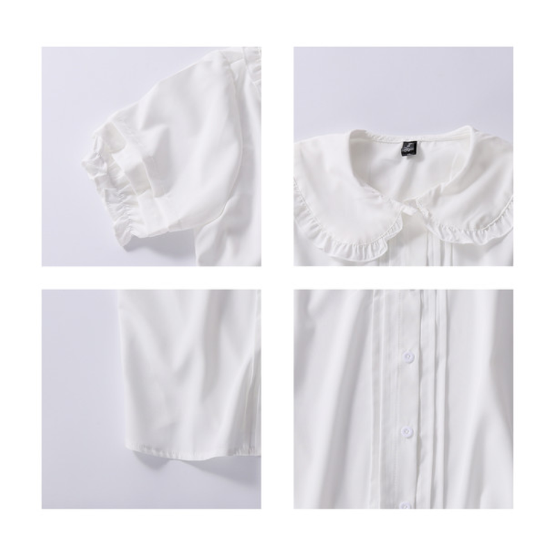 Sweet Ruffle Short-Sleeve Women’s Top