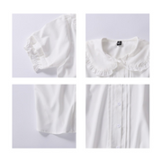 Sweet Ruffle Short-Sleeve Women’s Top