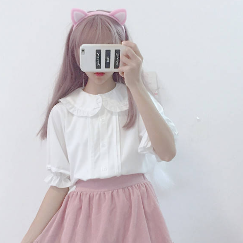 Sweet Ruffle Short-Sleeve Women’s Top