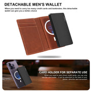 TOYFID Aluminum Alloy Wallet With Genuine Leather Cover Men's Billfolds