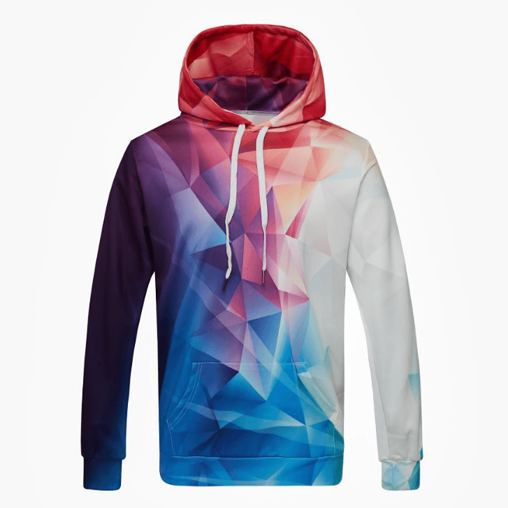 3D Color Block Hoodie for Couples - Streetwear Jacket