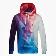 3D Color Block Hoodie for Couples - Streetwear Jacket
