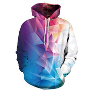 3D Color Block Hoodie for Couples - Streetwear Jacket