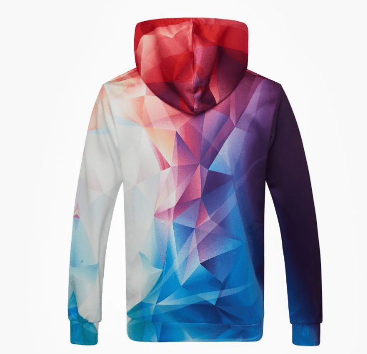3D Color Block Hoodie for Couples - Streetwear Jacket