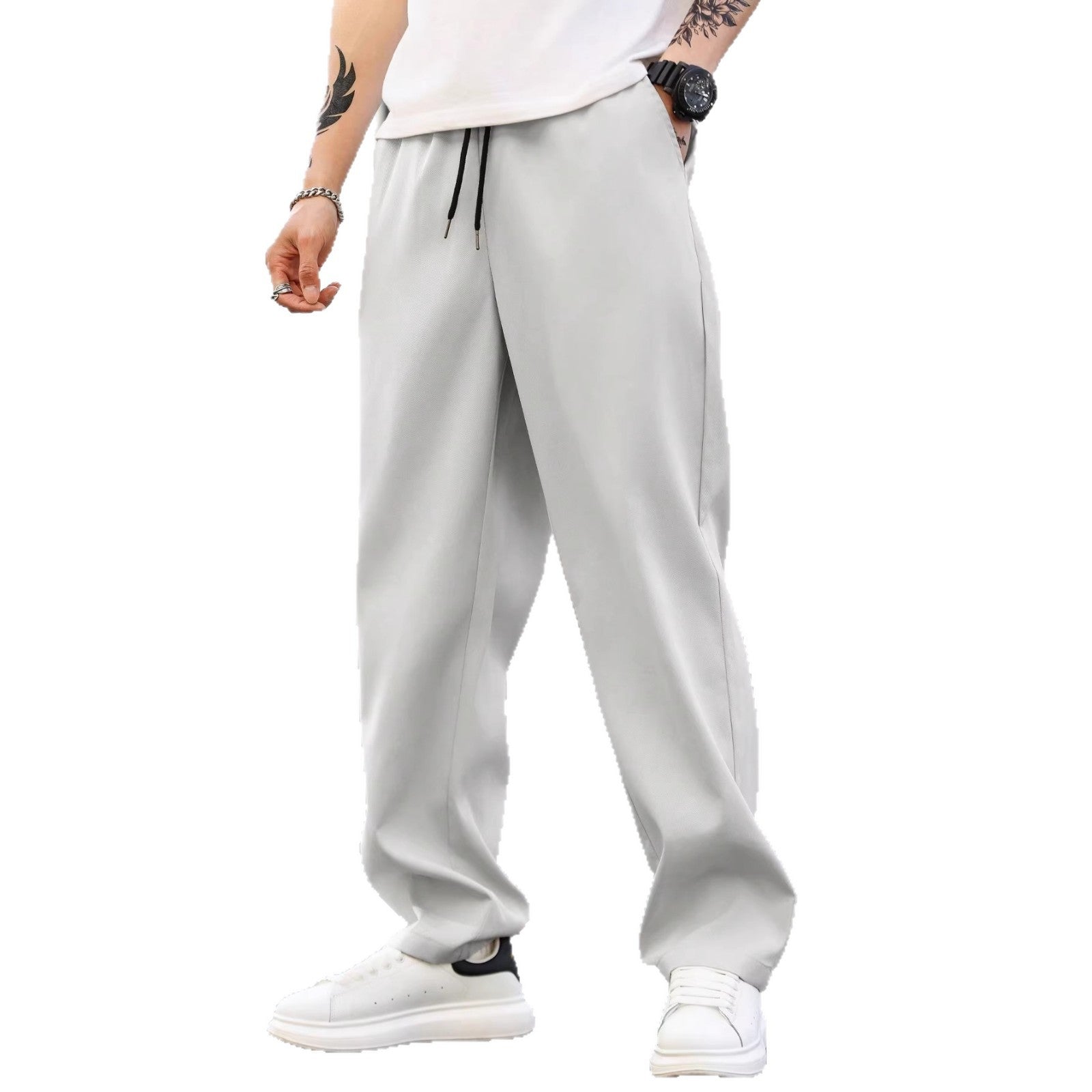 Men's Relaxed Straight-Leg Casual Pants