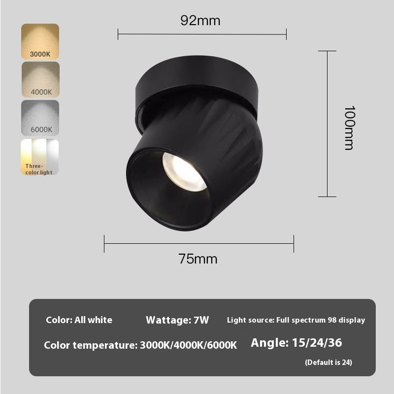 Surface Mounted Spotlight Adjustable Angle Led Ceiling Lamp Home Living Room