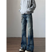 Just Style Blue Wide-Leg Flare Pants