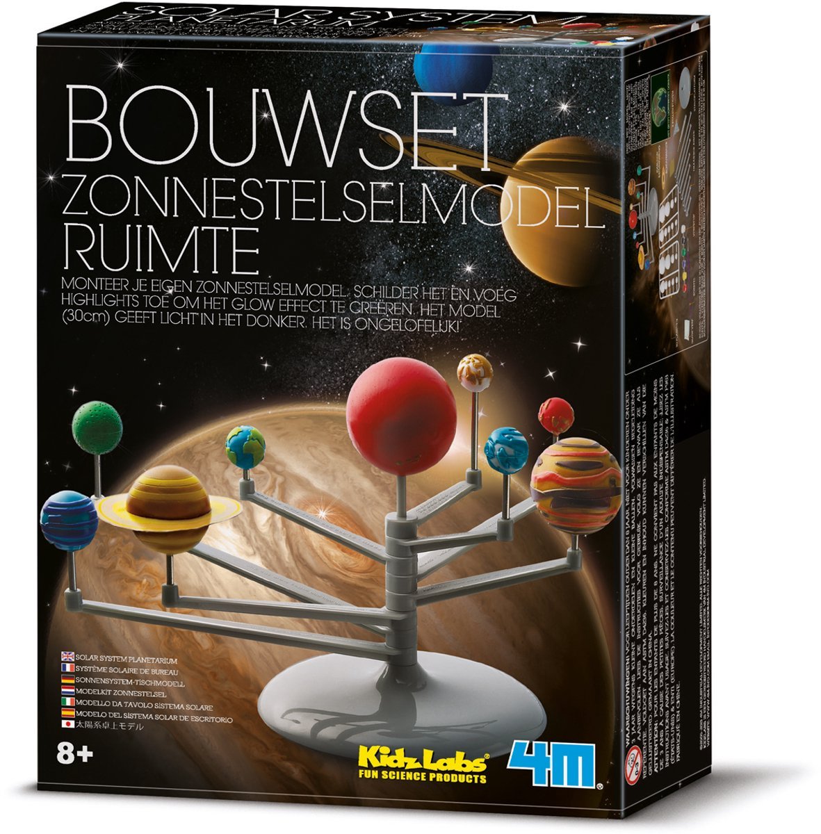 4m crafting - build and paint your solar system mobile - science and games - construction kit - kidzlabs - 8+