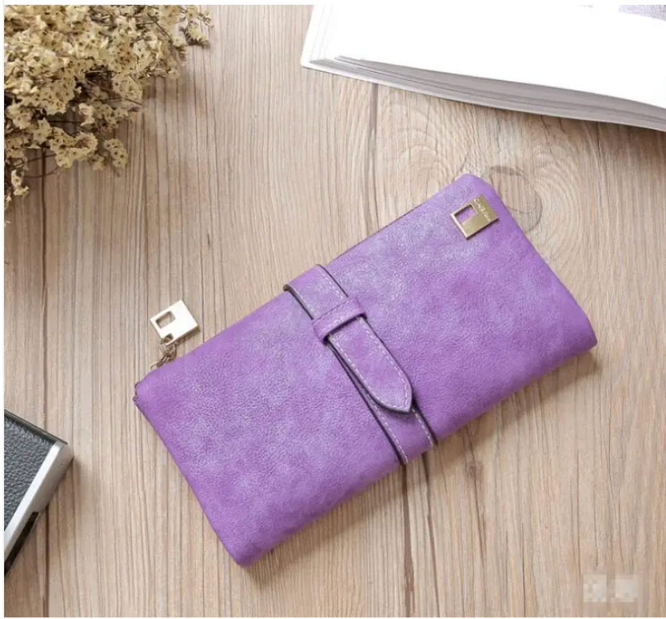 Women’s Long PU Leather Zip Wallet