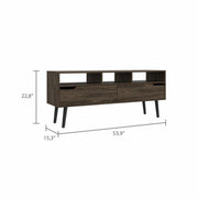 54" Dark Walnut Brown TV Stand