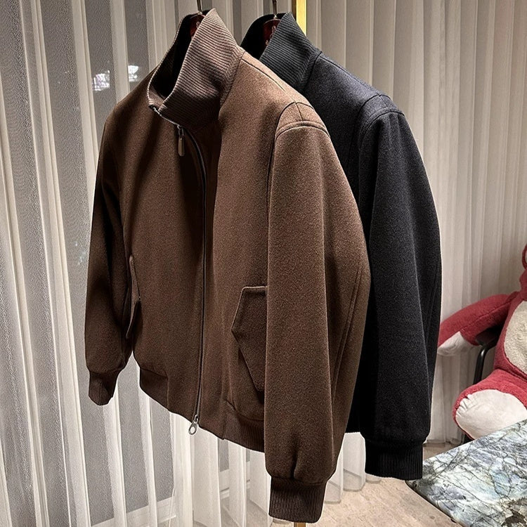Wool-Blend Casual Jacket