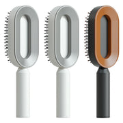 Self Cleaning Hair Brush For Women One-key Cleaning Hair Loss Airbag Massage Scalp Comb Anti-Static Hairbrush