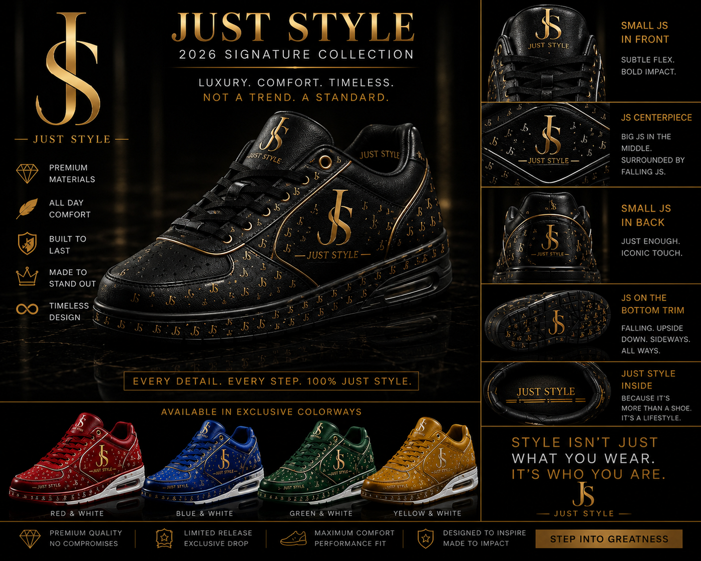 Just Style Signature Luxury Sneakers