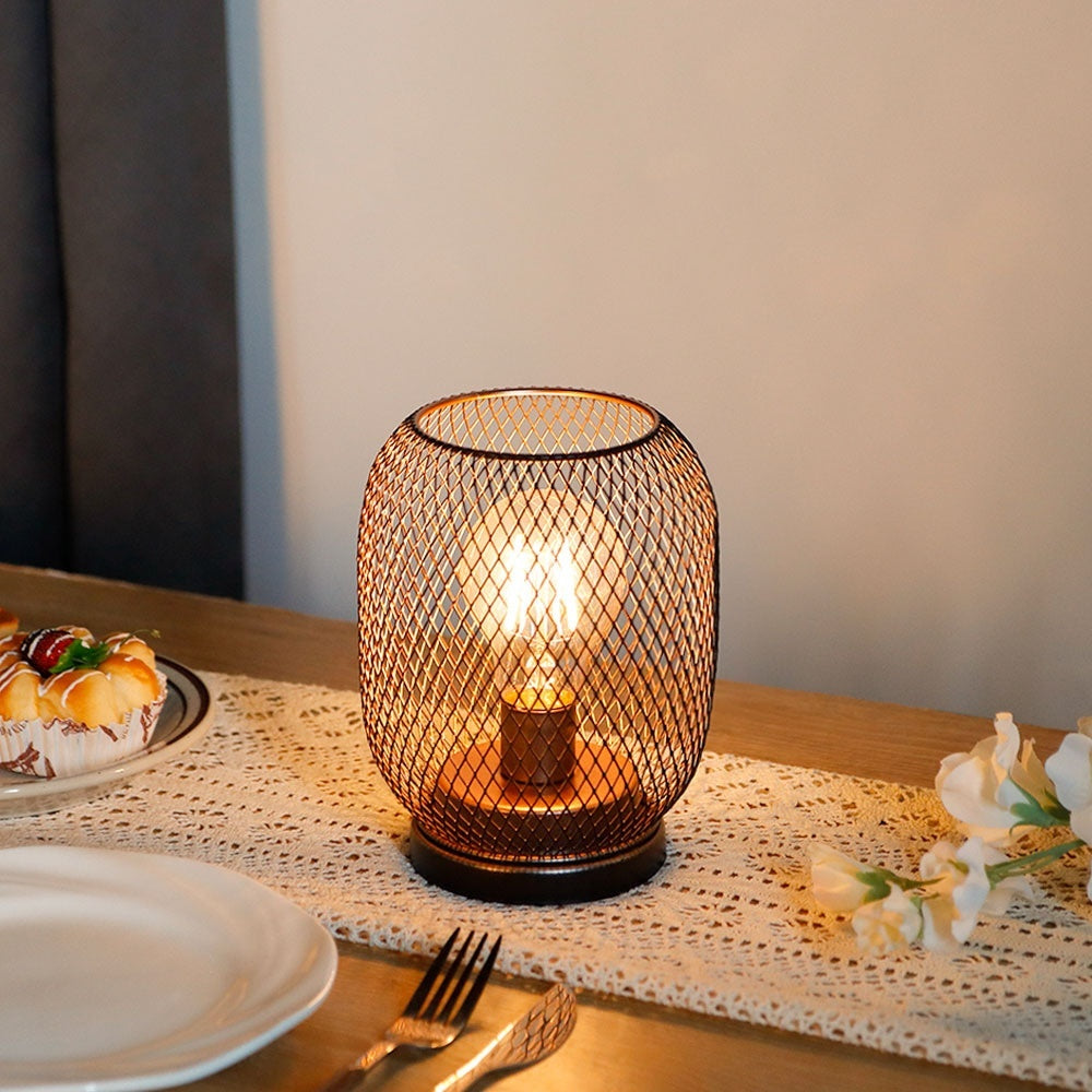 Rustic Minimalist Wrought-iron Bedside Lamp For The Bedroom Or Dining Room