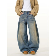 Just Style Men’s Retro Distressed Wide-Leg Jeans