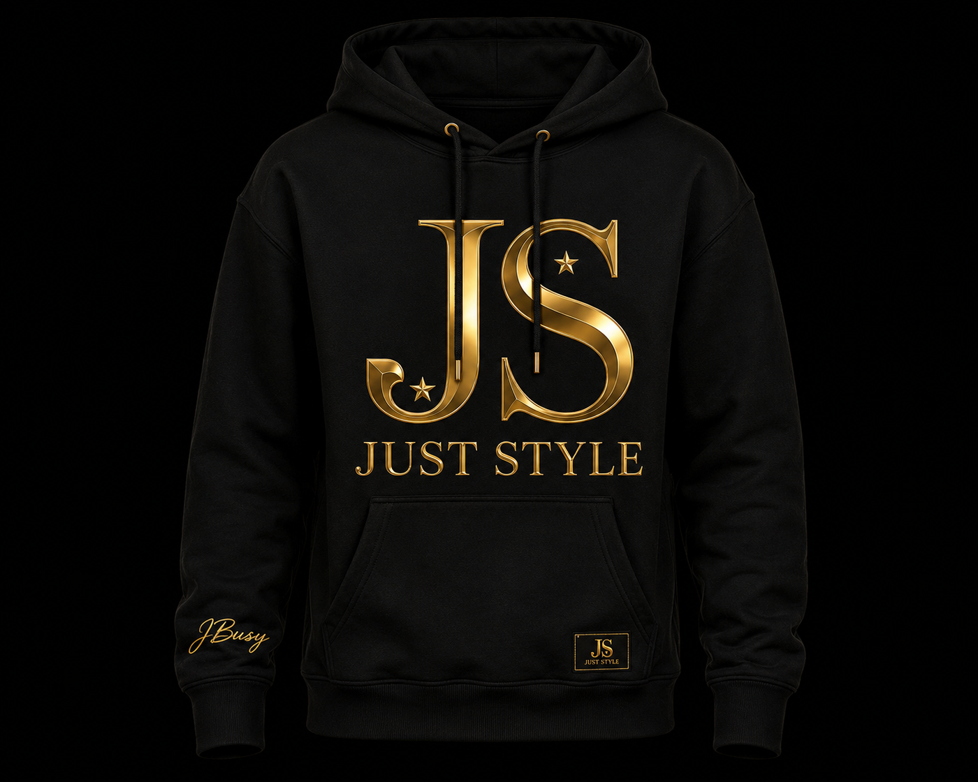 Just Style Premium Signature Sweater – Black & Gold