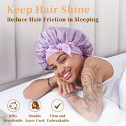 Just Style Satin Hair Bonnet – Luxury Sleep Bonnet for Curly & Natural Hair