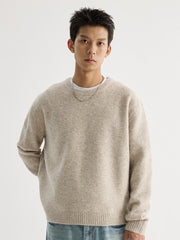 Unisex Solid Crewneck Knit Sweater