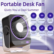 Just Style Portable Rechargeable USB Desk Fan