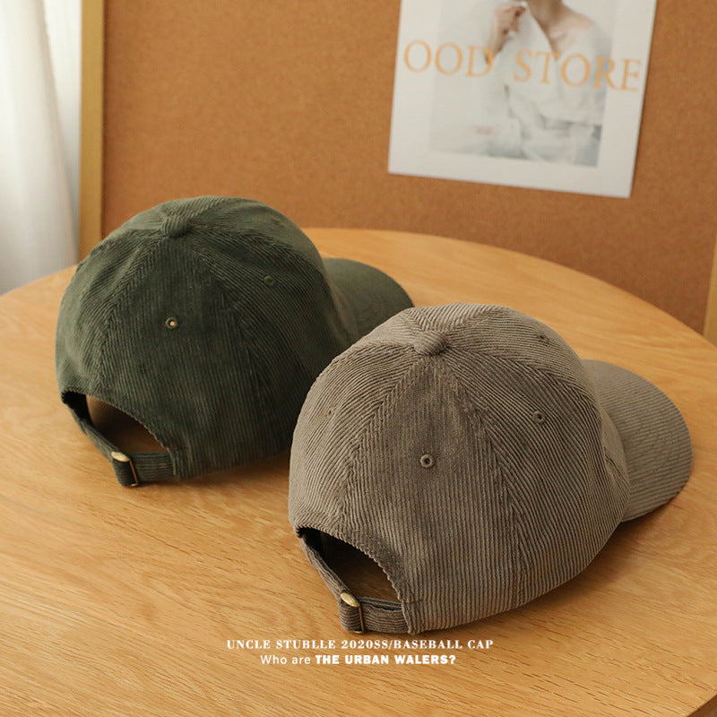 Unisex Warm Corduroy Baseball Cap