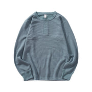 Mens Loose-fit Casual Comfortable Versatile Long-sleeve Crew Neck
