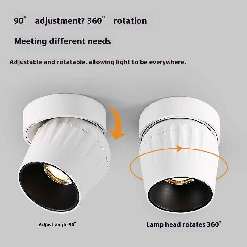 Surface Mounted Spotlight Adjustable Angle Led Ceiling Lamp Home Living Room