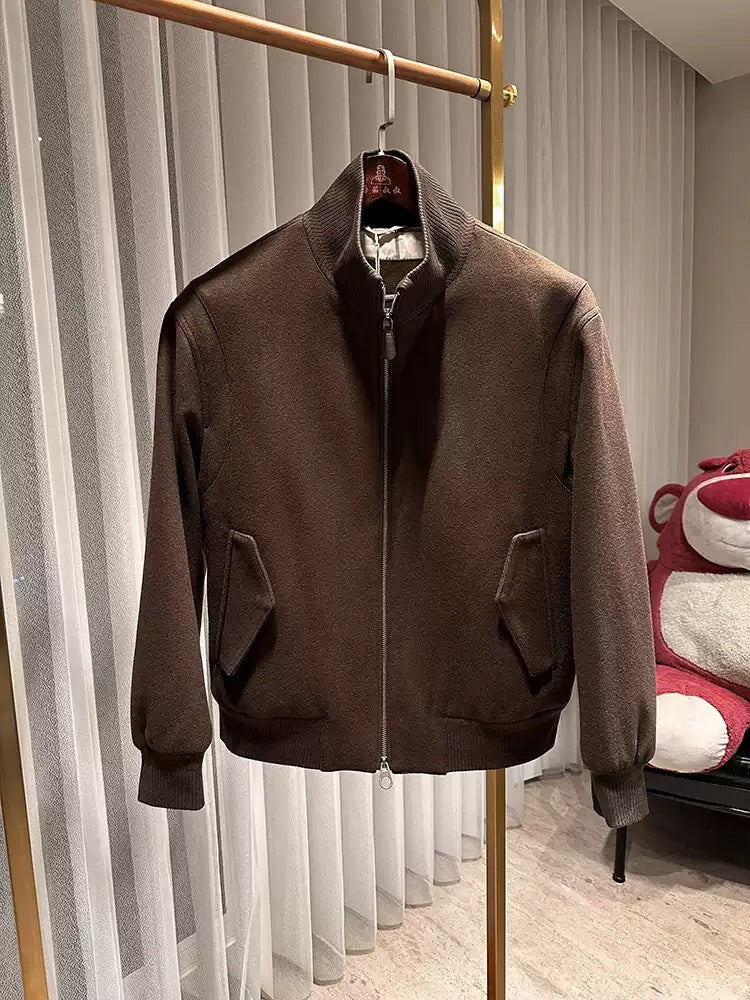 Wool-Blend Casual Jacket