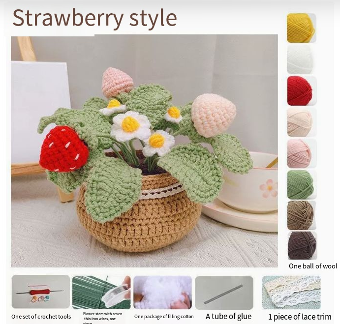 DIY Tulip & Daisy Crochet Bouquet Kit