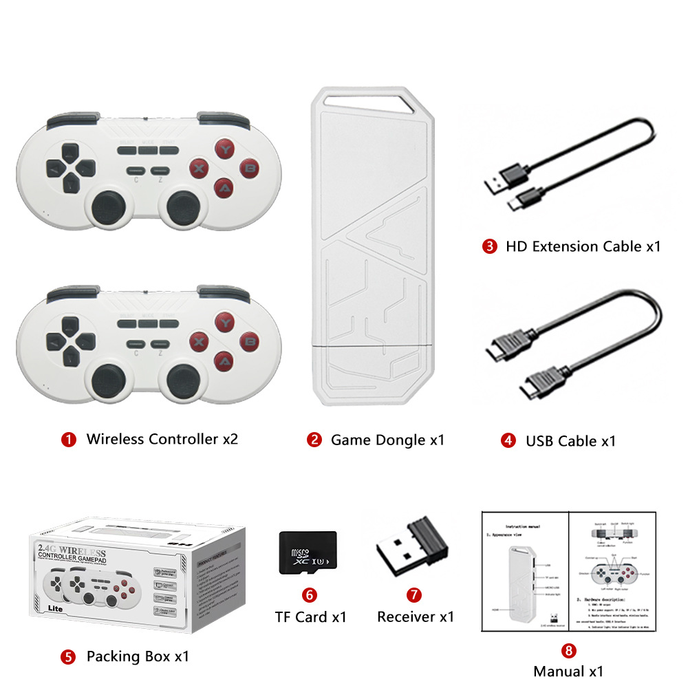 H8 HDMI TV Game Console with Wireless Controllers