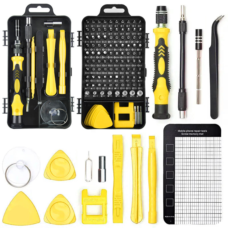 NNEDSZ Yellow 122-in-1  Precision Screwdriver Tool Kit for Electronics and DIY Repair